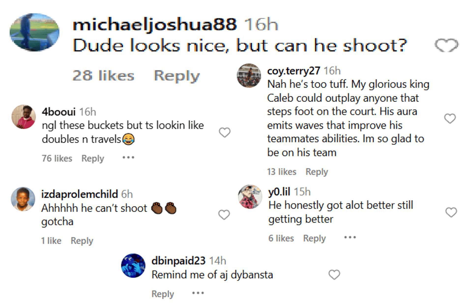 Fans react to Caleb Wilson&#039;s performance vs. Pace Academy (Source: Instagram/slam_hs)