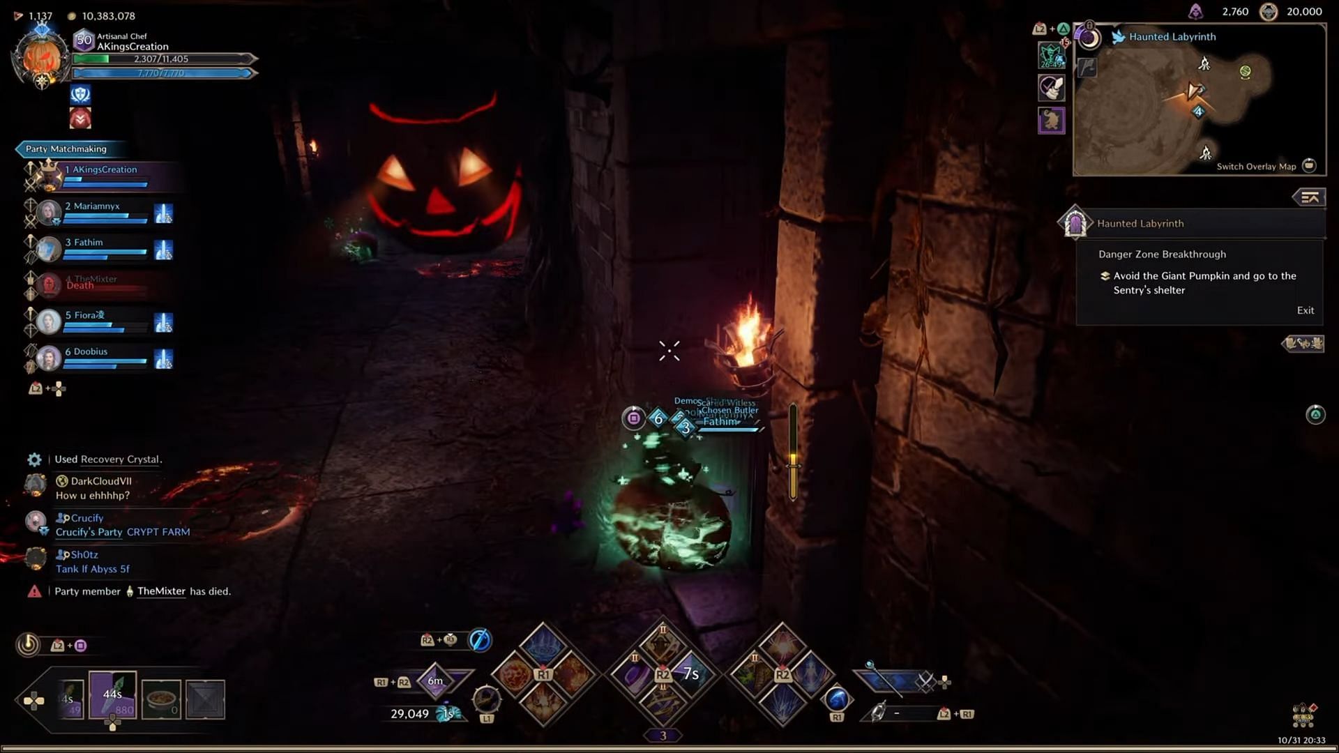 Avoid the rolling pumpkins at all costs (Image via NCSoft | YouTube/@AKingsCreation)