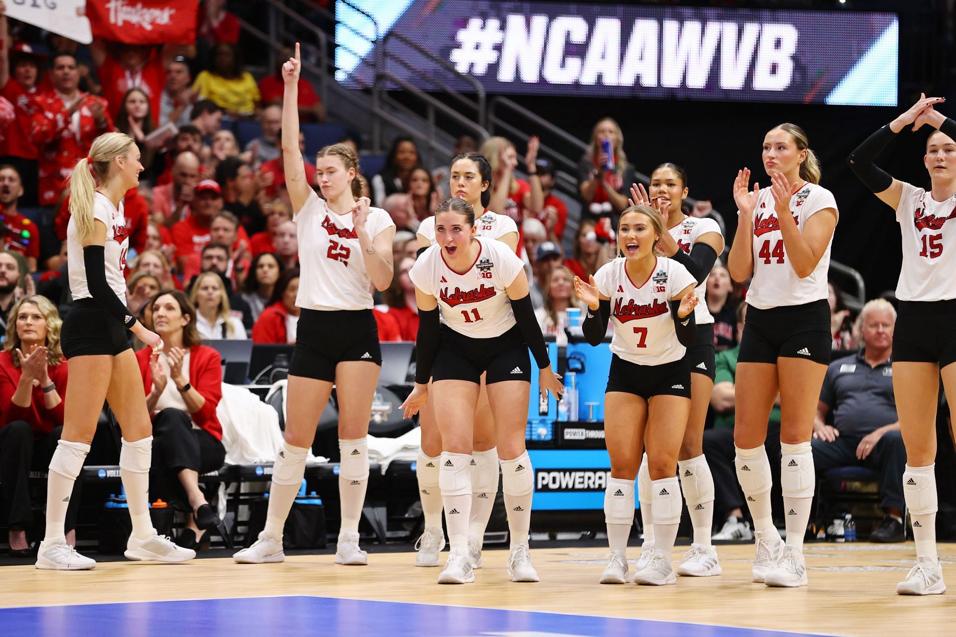 Nebraska Huskers at the 2023 Division I Women&#039;s Volleyball Championship (Image via: Getty Images)