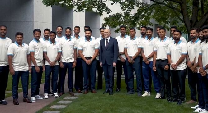 [Watch] Australian PM Anthony Albanese hosts Team India at Parliament House in Canberra ahead of BGT 2024-25 2nd Test