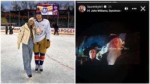 "That time of the year": Connor McDavid’s wife Lauren Kyle enjoys Harry Potter movie from her couch in holiday spirit