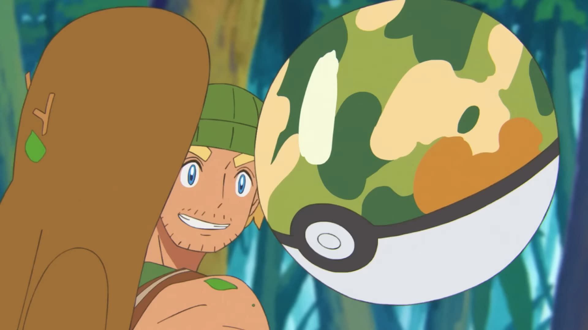 Safari Ball as seen in the anime (Image via The Pokemon Company)