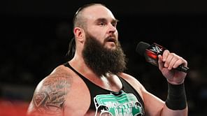 2-time WWE champion reacts after fan points out his 5374-day title reign; the poster praises Braun Strowman as well