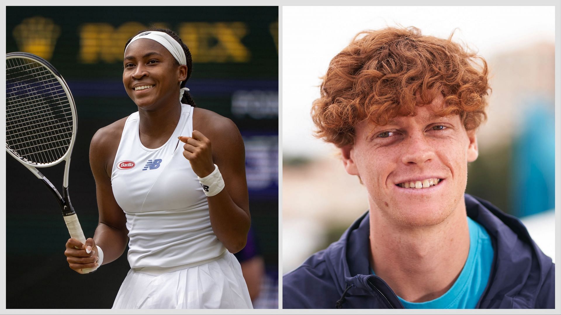 Coco Gauff (L) and Jannik Sinner (R) (Image source: Getty)