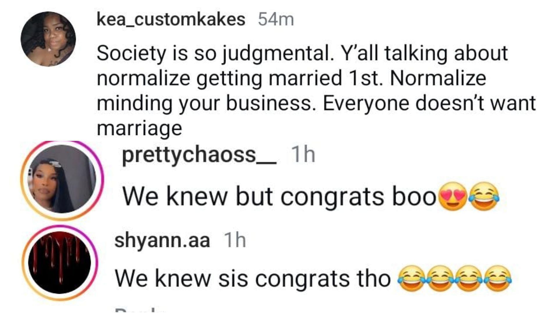 Netizens reacted to Skai Jackson&rsquo;s pregnancy news (Image via Instagram/ @kea_customkakes / @prettychaoss_ / @shyann.aa)