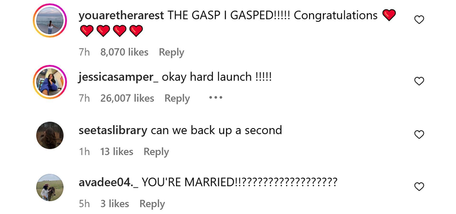 Netizens reacting to Gavin Casalegno&#039;s wedding news (Image via Instagram/ @gavincasalegno)