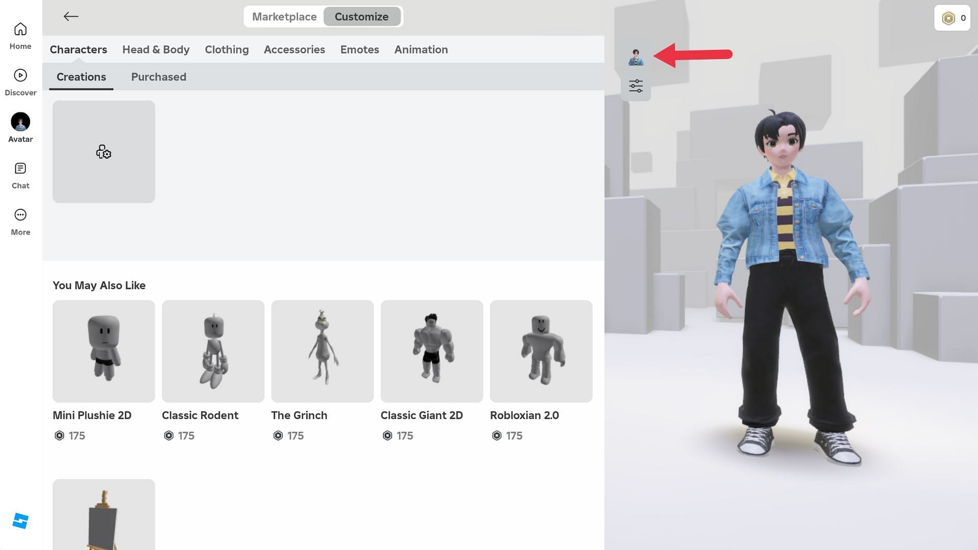 This is how you change your profile picture (Image via Roblox)