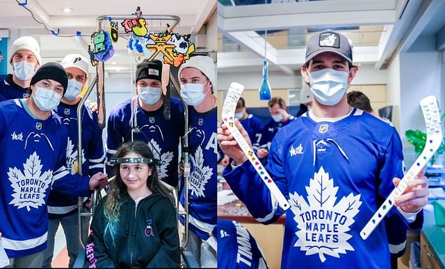 Toronto Maple Leafs visit SickKids hospital (via twitter/@Toronto Maple Leafs)