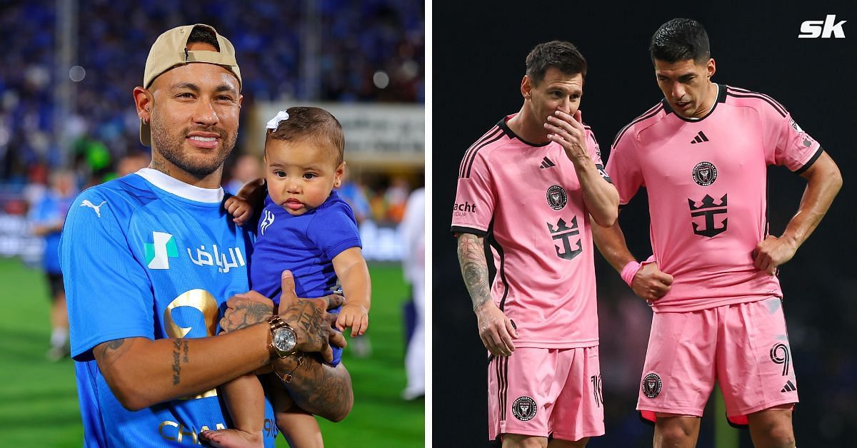 Neymar appears to make feelings clear about joining Lionel Messi and Luis Suarez with big admission during recent commercial (Both images from Getty)