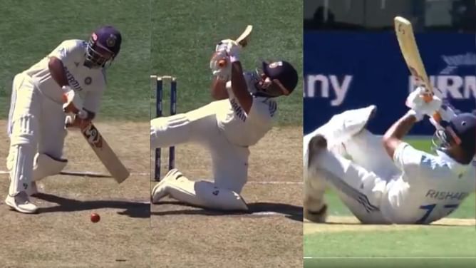 ऋषभ पंत के अविश्वसनीय शॉट की ऑस्ट्रेलियाई मीडिया भी हुई दीवानी, क्रीज पर गिरने के बावजूद जड़ा छक्का; देखें वायरल वीडियो