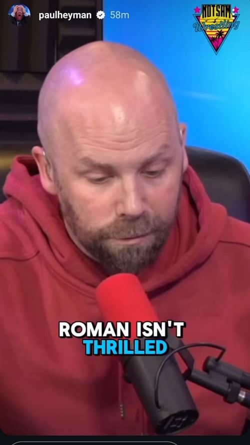 Screengrab of Heyman's Instagram story.