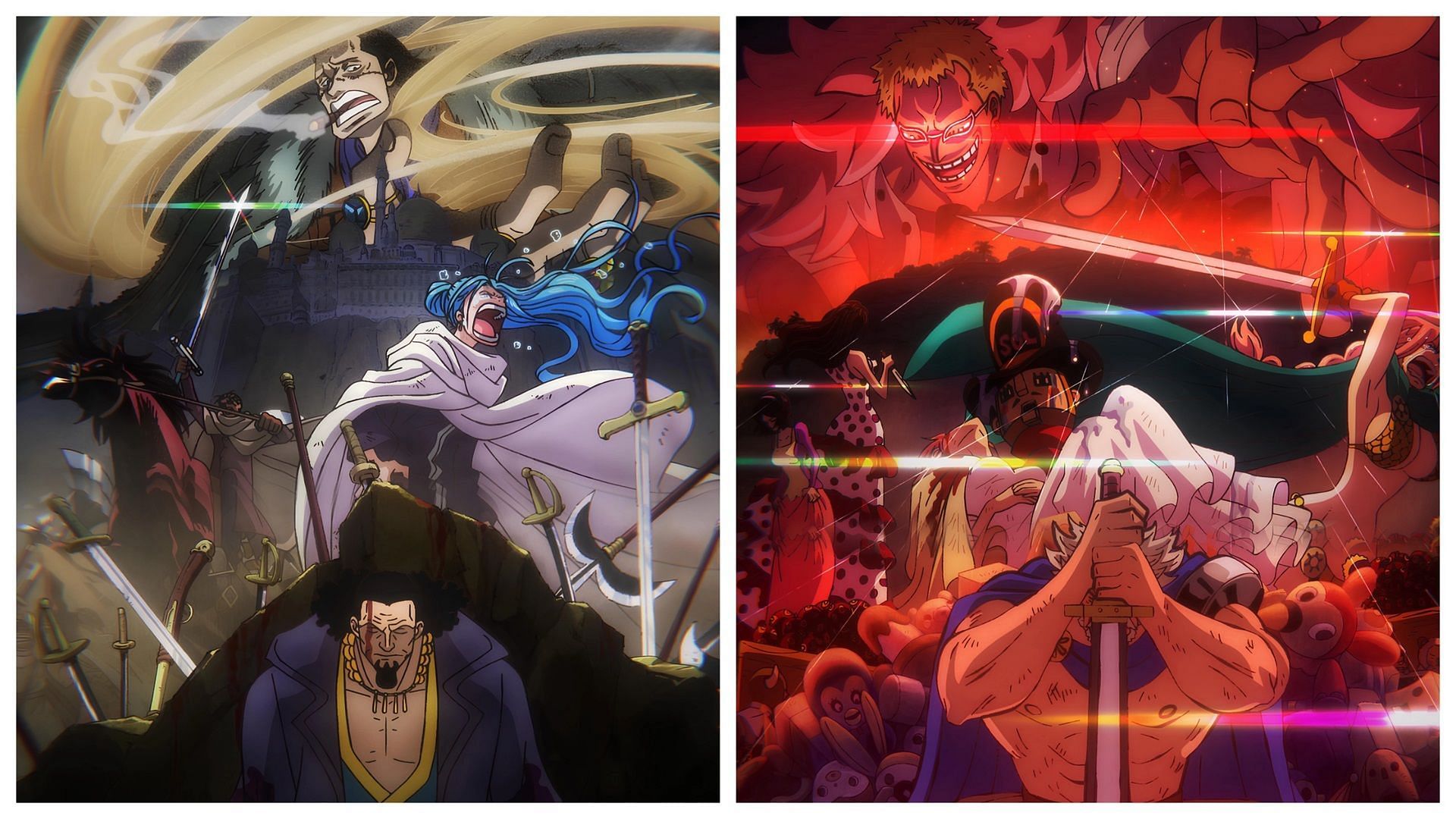 The Arabasta Arc and the Dressrosa Arc in One Piece (Image via Toei Animation)