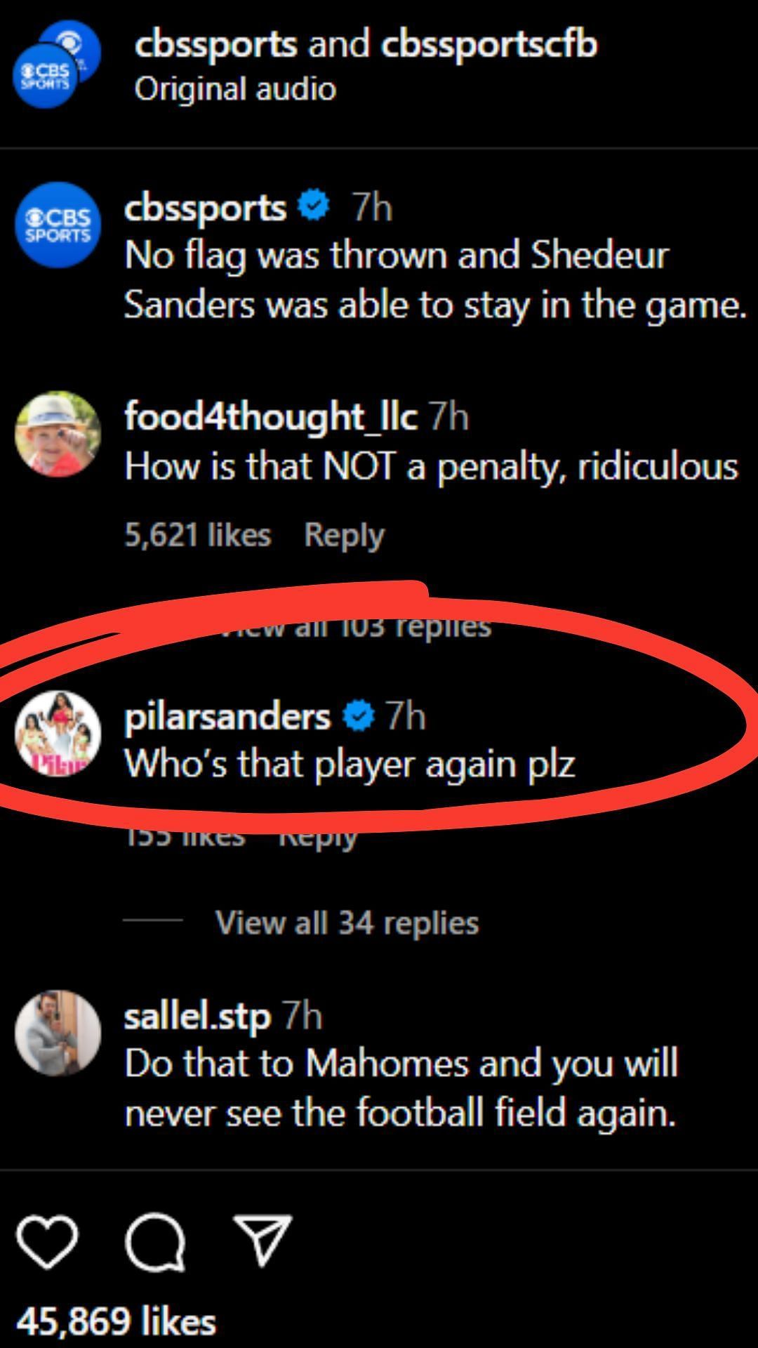 Pilar Sanders left concerned after her son Shedeur took a brutal hit in the game against Kansas. Credits: Screenshot from IG/@pilarsanders