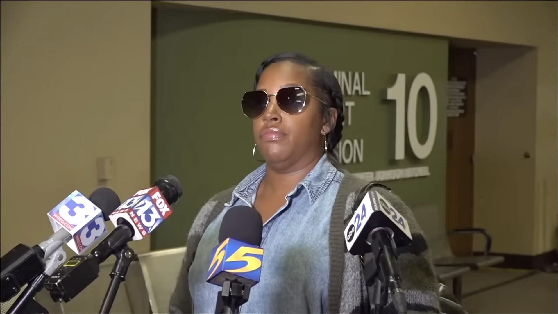 Carlissa Thornton delivering her public statement on September 27, 2024 (Image via YouTube/@ABC24Memphis)