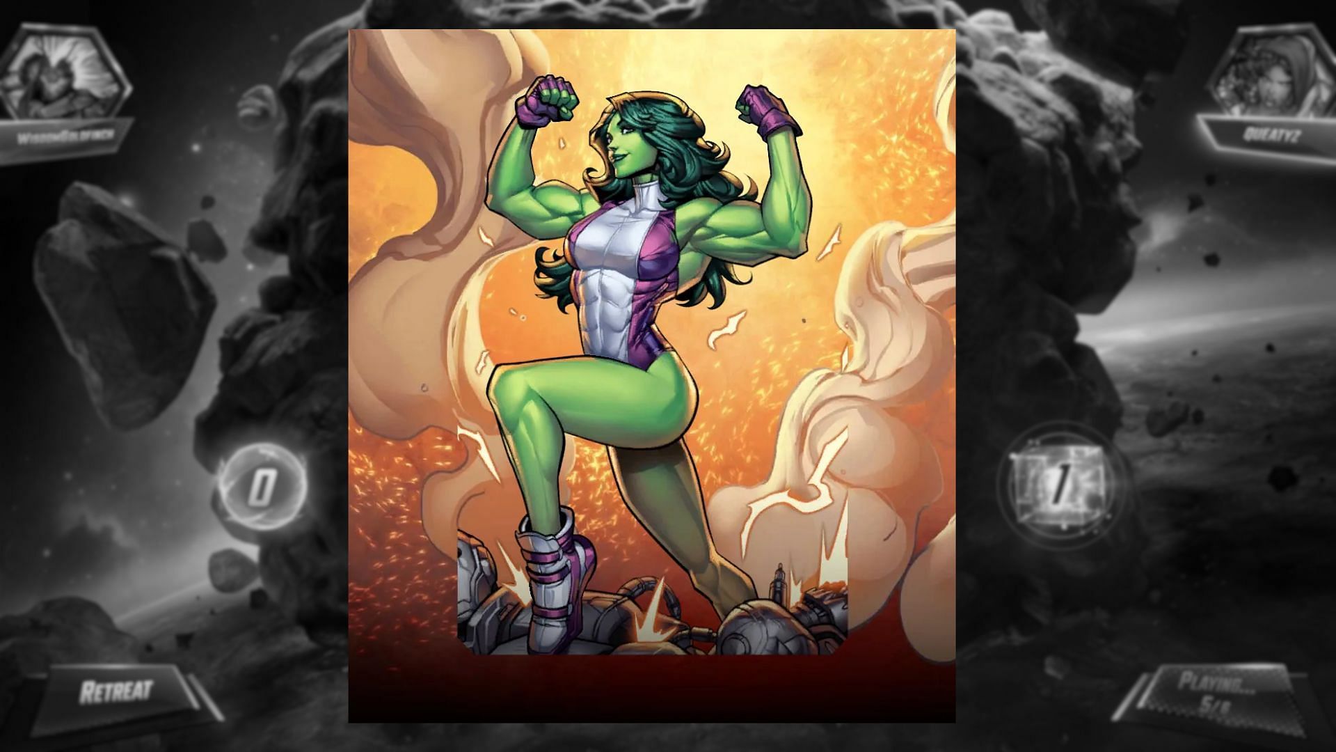 She-Hulk is a Marvel Snap endgame card that can be used in any strategy (Image via Nuverse)