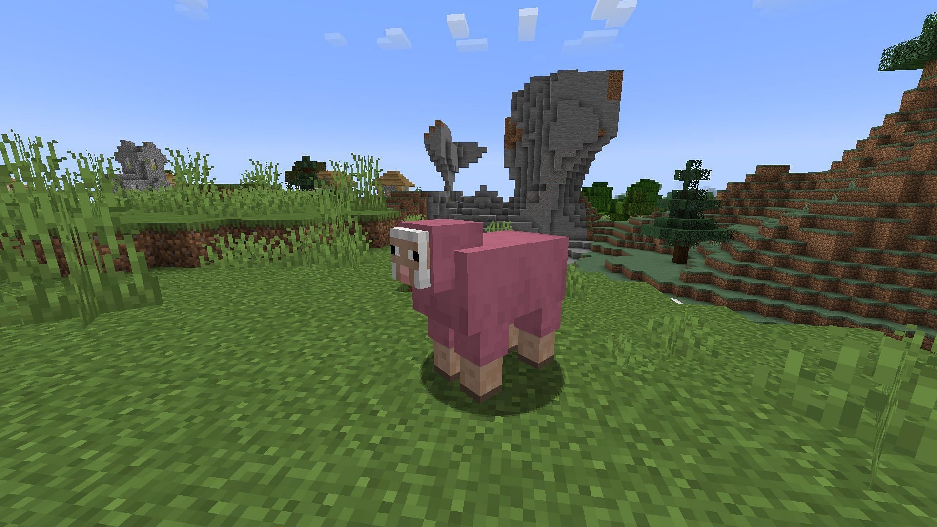 Pink sheep is a rare sheep variant in Minecraft (Image via Mojang Studios)