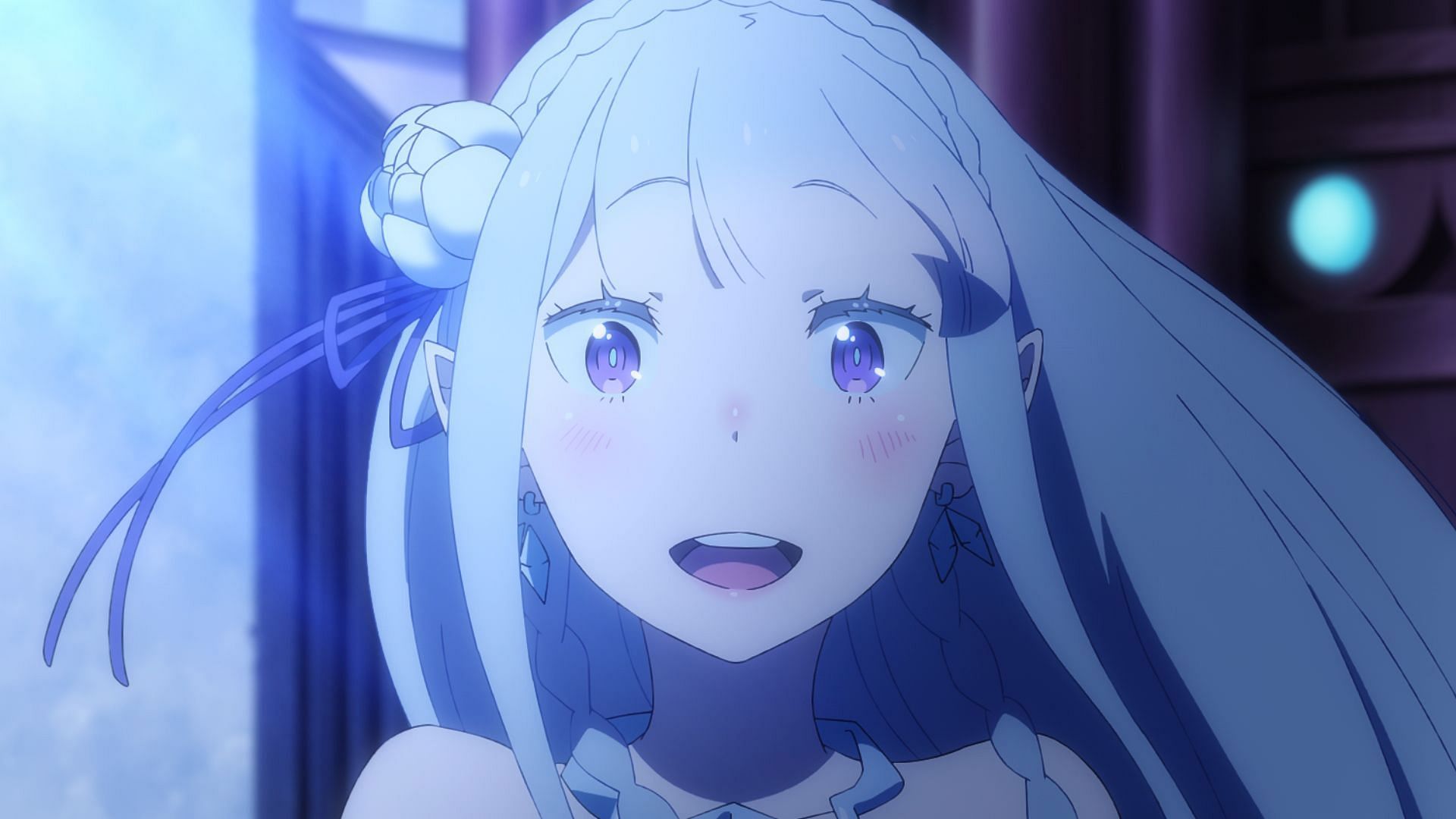 Emilia after Subaru comes to her rescue (Image via White Fox)