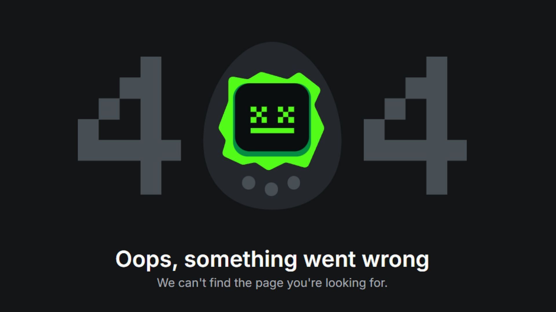 N3on&#039;s Kick account returns a 404 Not Found error when searched online (Image via N3on/Kick)