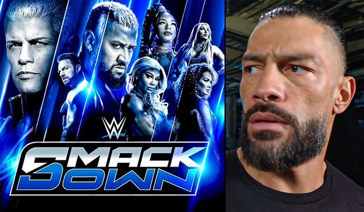 Roman Reigns is missing from SmackDown Road to WrestleMania poster. [Image credits: WWE.com &amp; Foot Print Centre official site]