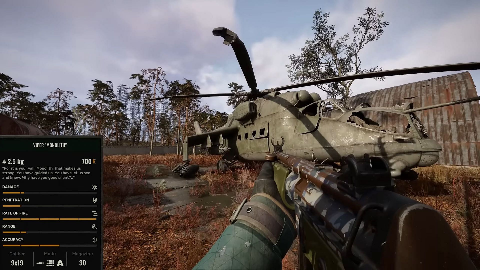 Viper Monolith SMG in Stalker 2 (Image via GSC Game World || YouTube/@Lootward)