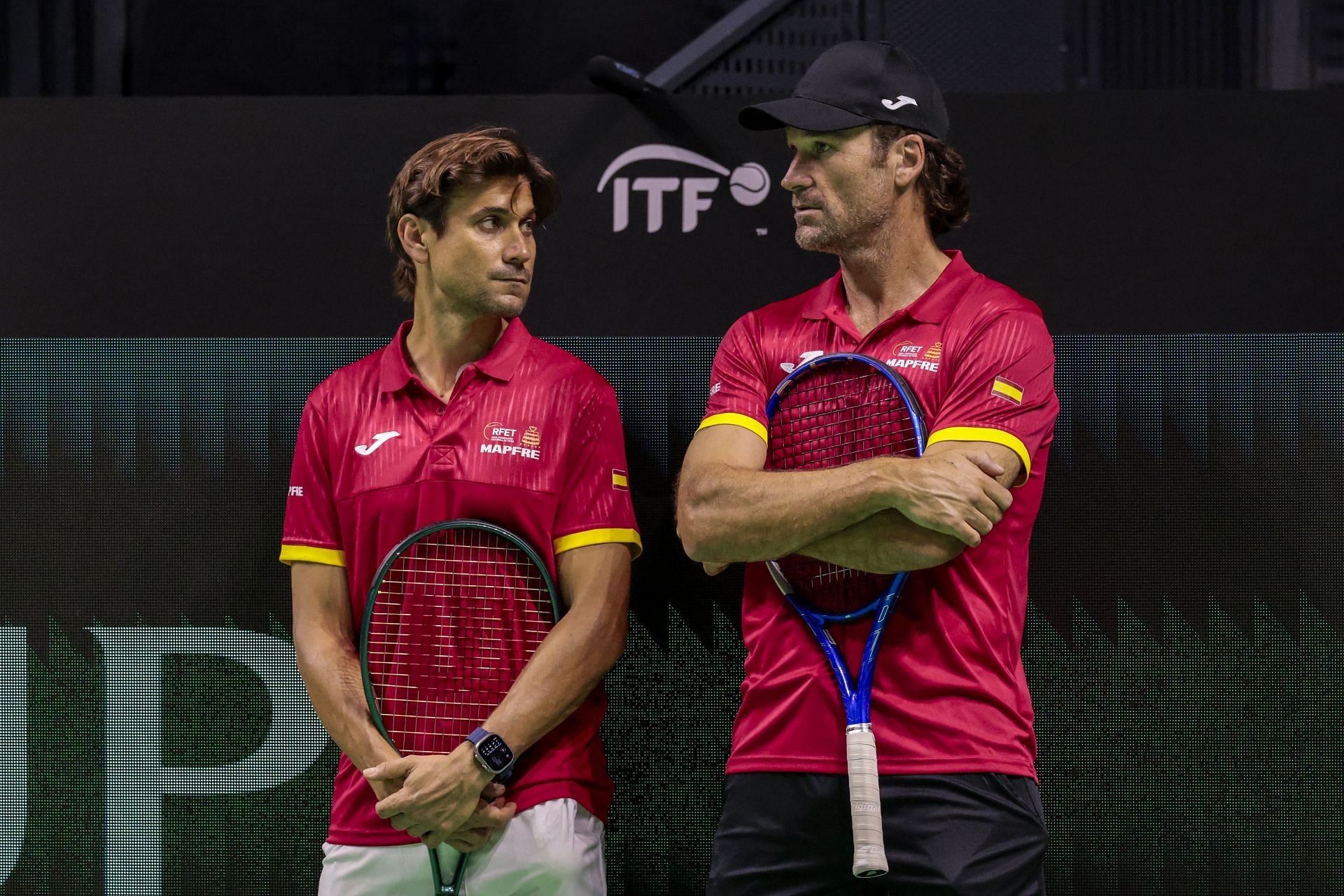 David Ferrer (L) and Carlos Moya (R) (Source: Getty)