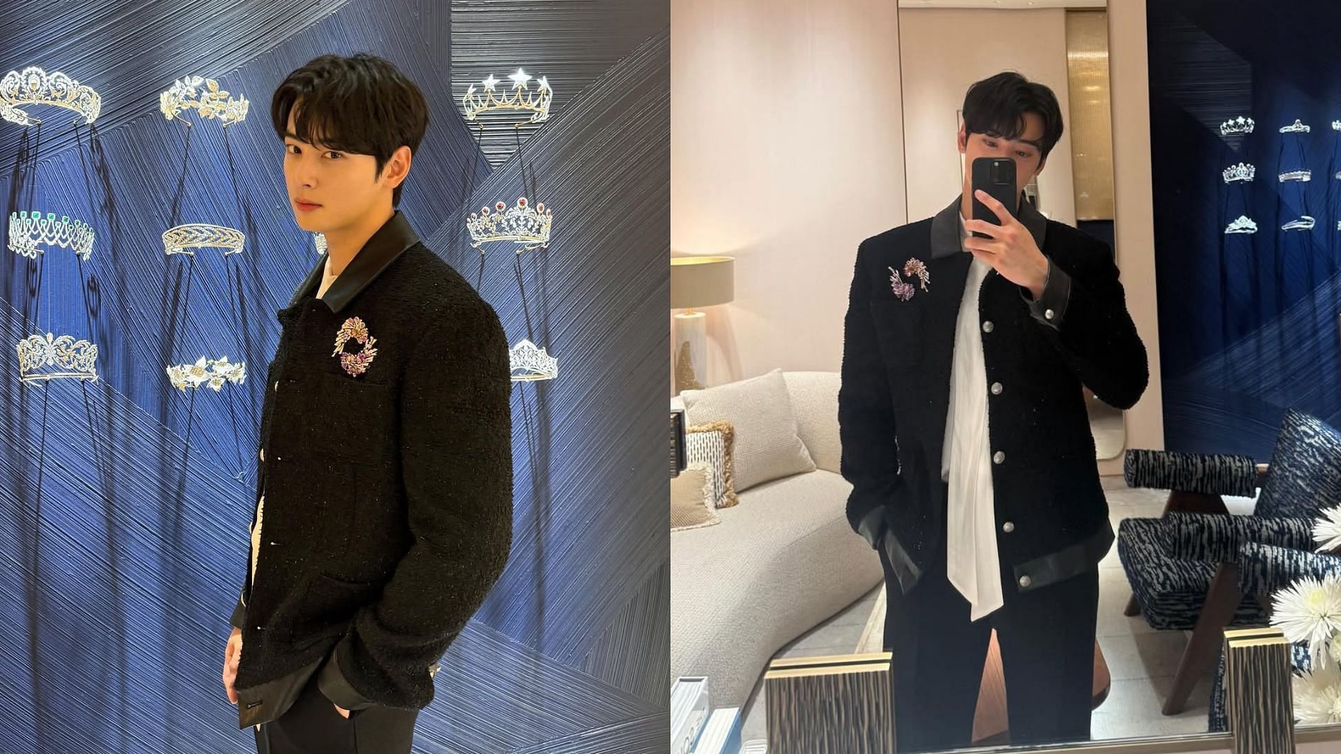 Cha Eunwoo shines at Chaumet event (Images via Instagram/eunwo.o_c)