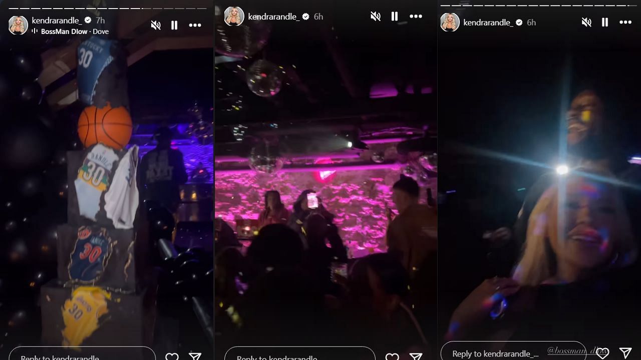 Kendra Randle shares videos from Julius' birthday bash. (Credits: @kendrarandle_/Instagram)