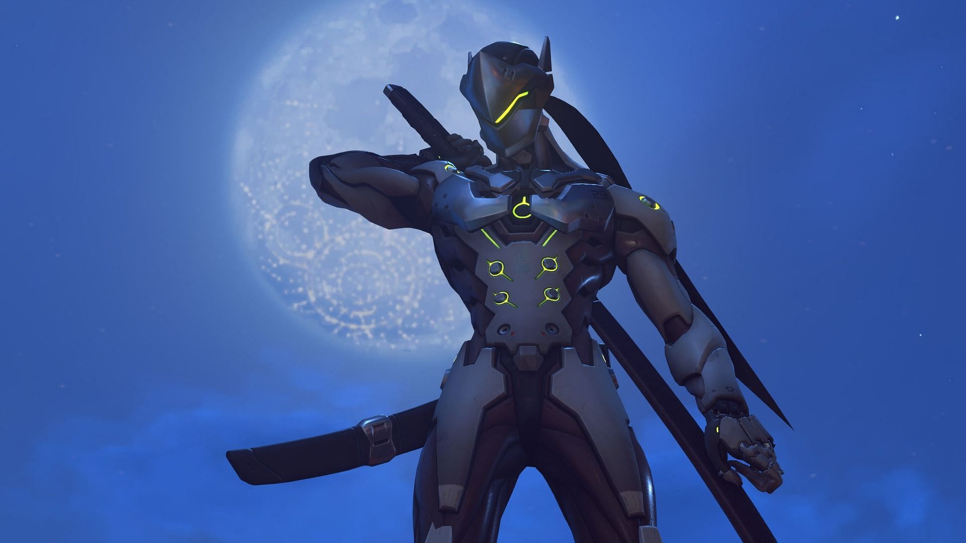 Genji&#039;s primary fire can take some time to get used to (Image via Blizzard Entertainment)