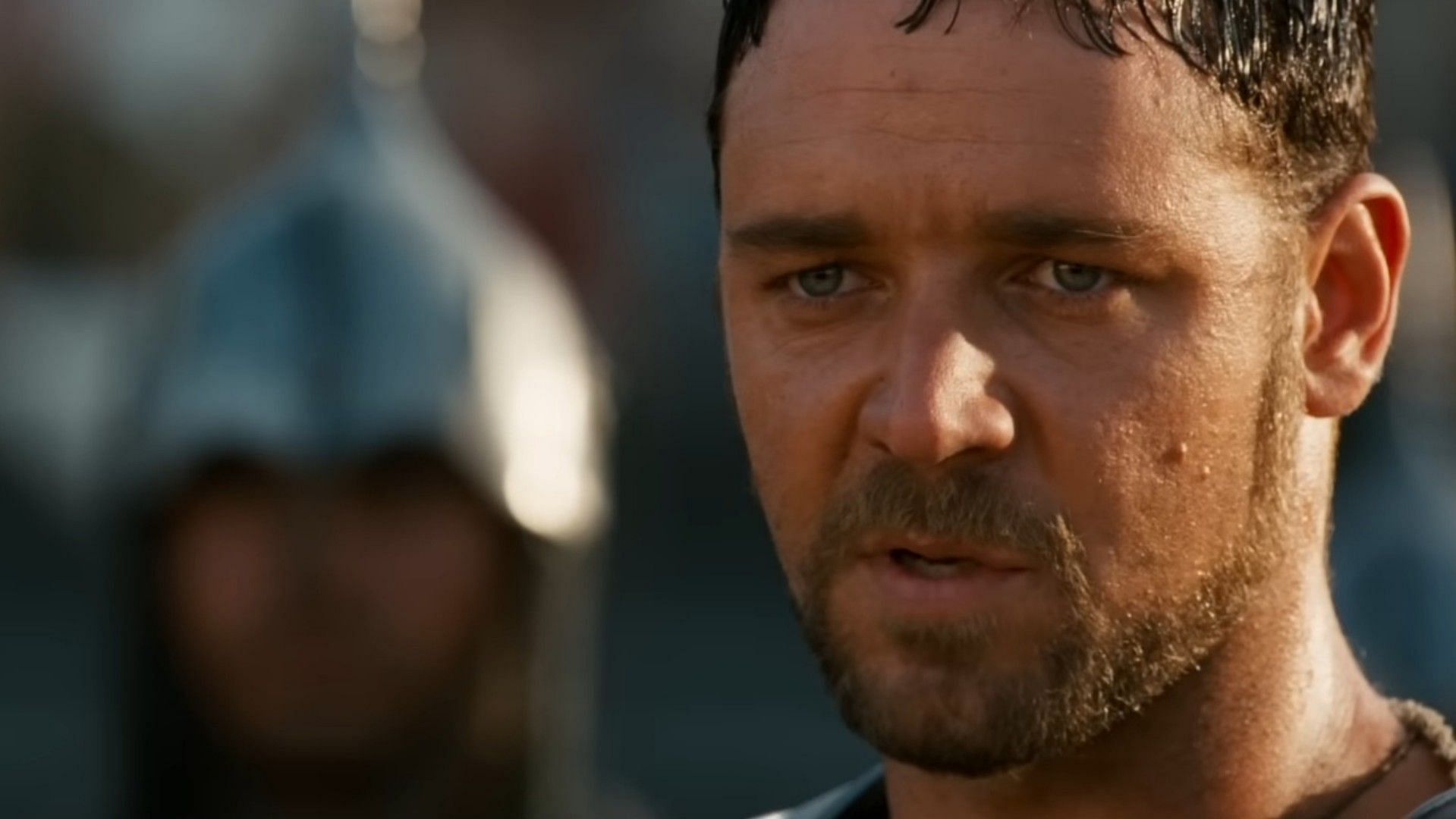 Russell Crowe as Maximus in Gladiator (Image via Paramount Movies)