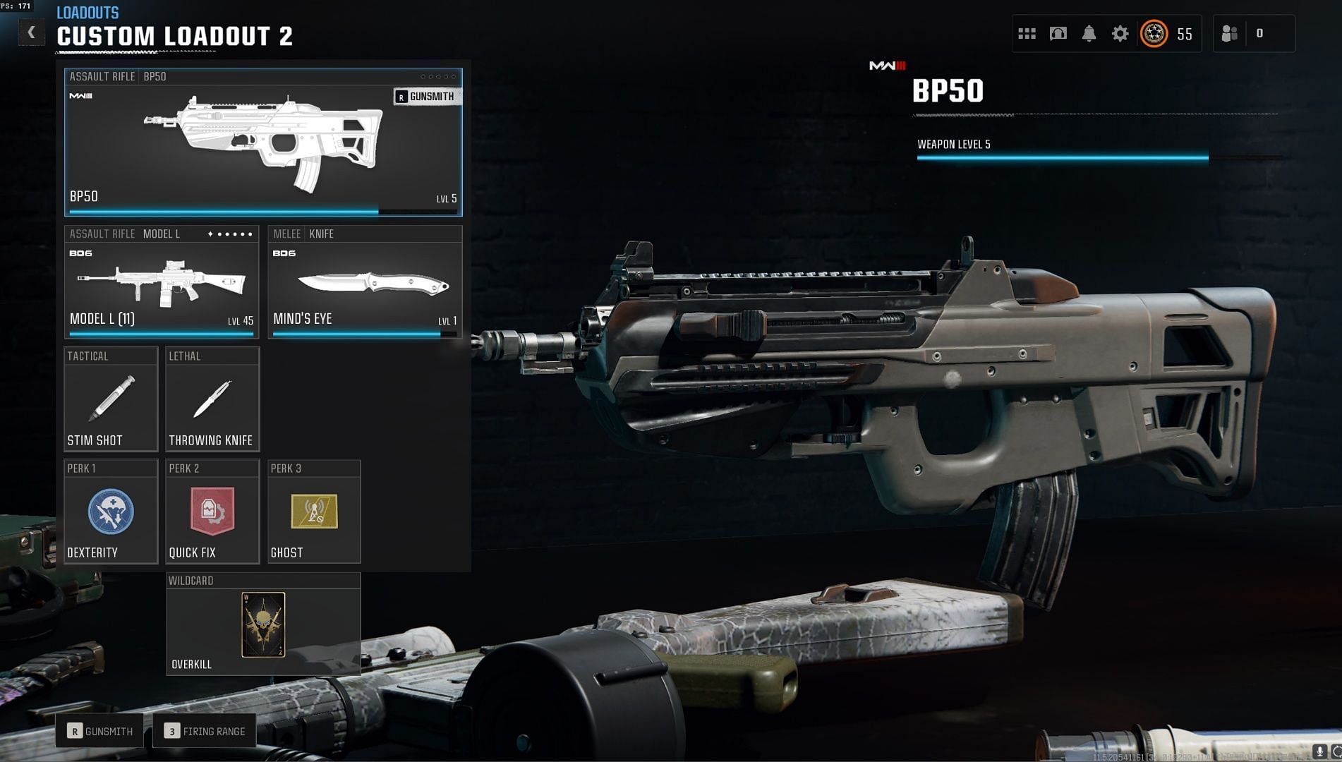 BP50 loadout in Warzone (Image via Activision)