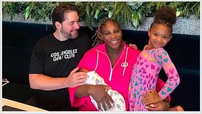 Serena Williams' husband Alexis Ohanian makes feelings known about baby daughter Adira's tennis "drills" as she hilariously ignores mother's commands