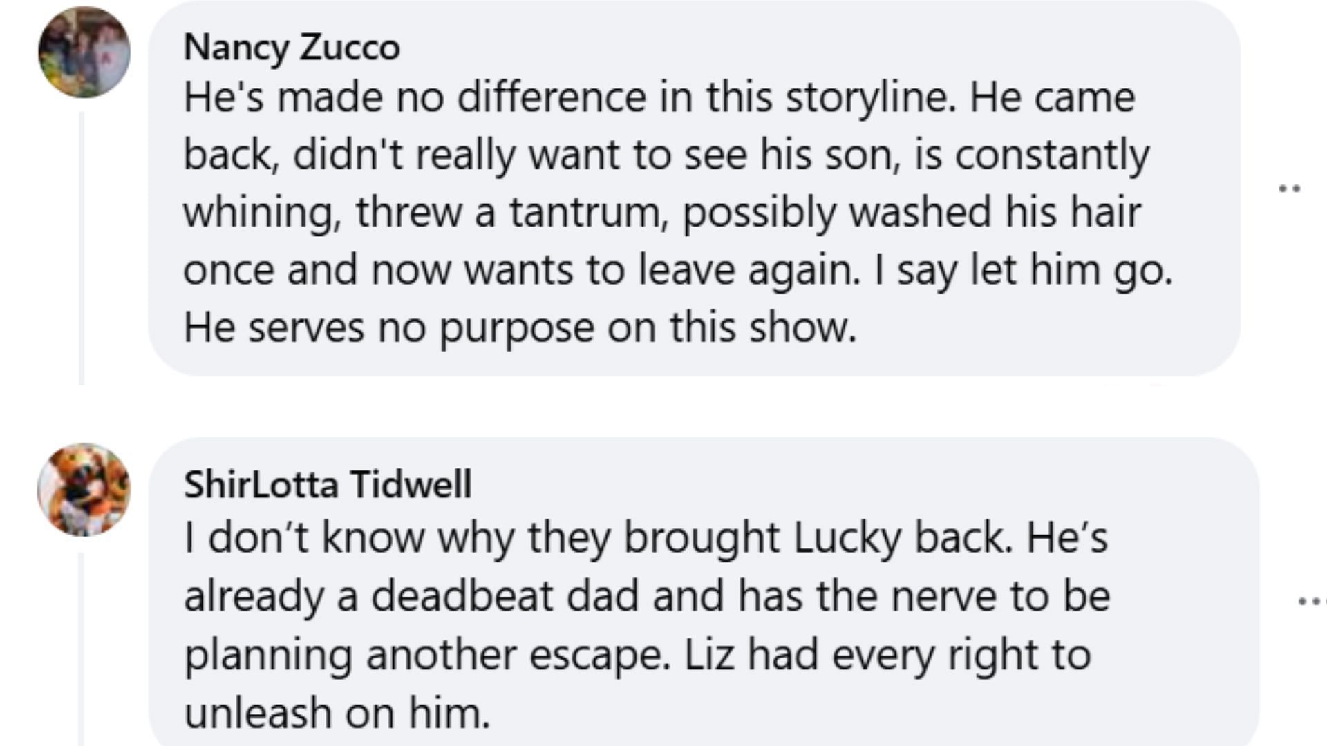 More fan reactions on the soap&#039;s social media page (Image via Facebook/General Hospital)