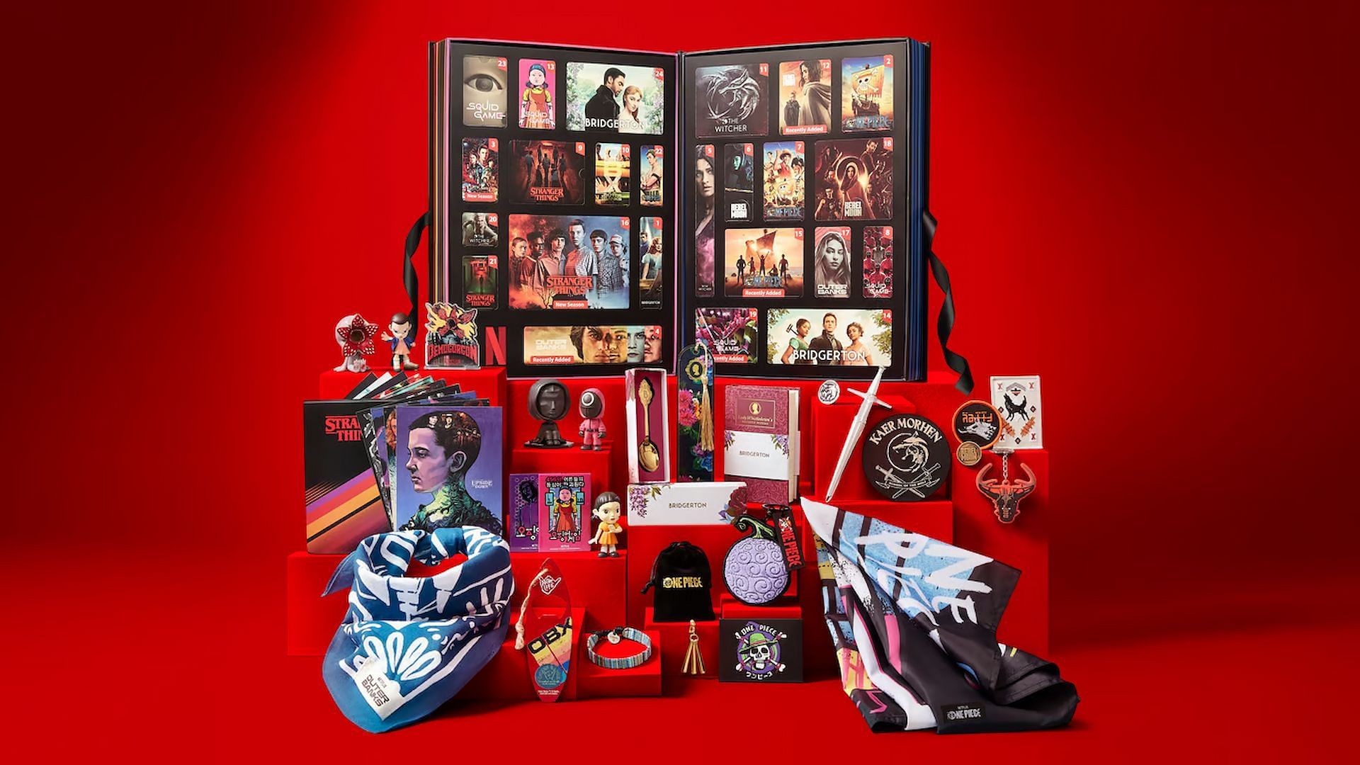 The Netflix Advent Calendar contains multiple collectibles from famous shows and movies. (Image via YuMe)