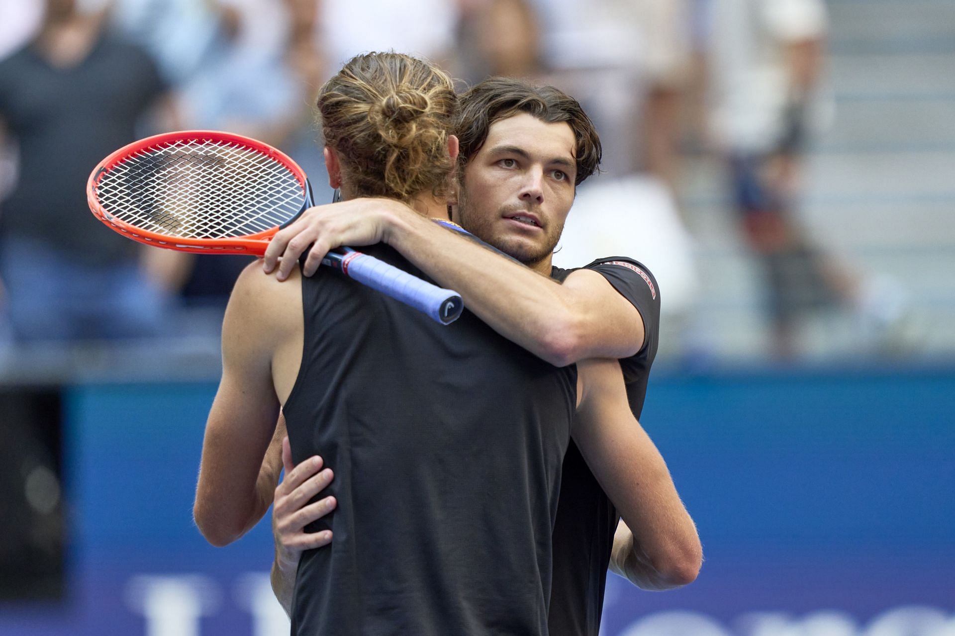 Alexander Zverev and Taylor Fritz after their US Open battle (Source: Getty)