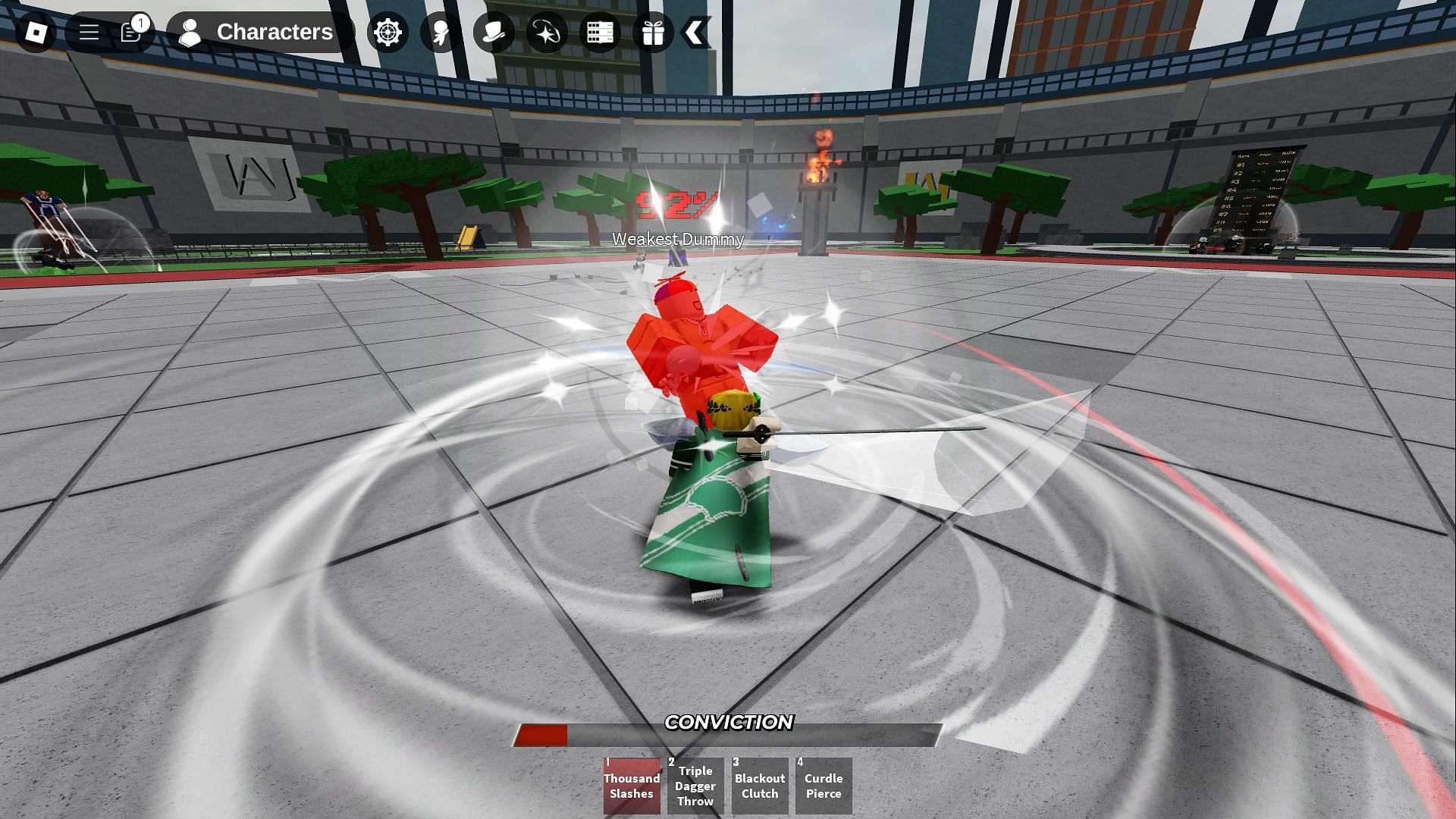 Hero Slayer&#039;s abilities have received a finisher (Image via Roblox)