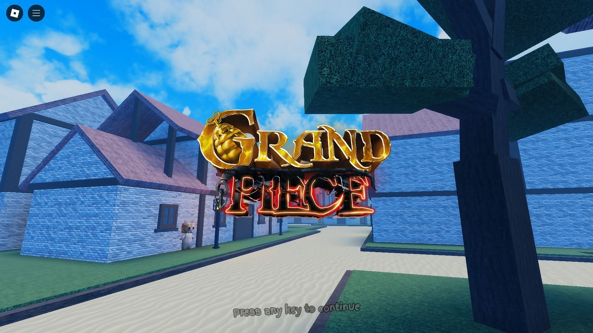 In-game title screen (Image via Roblox)