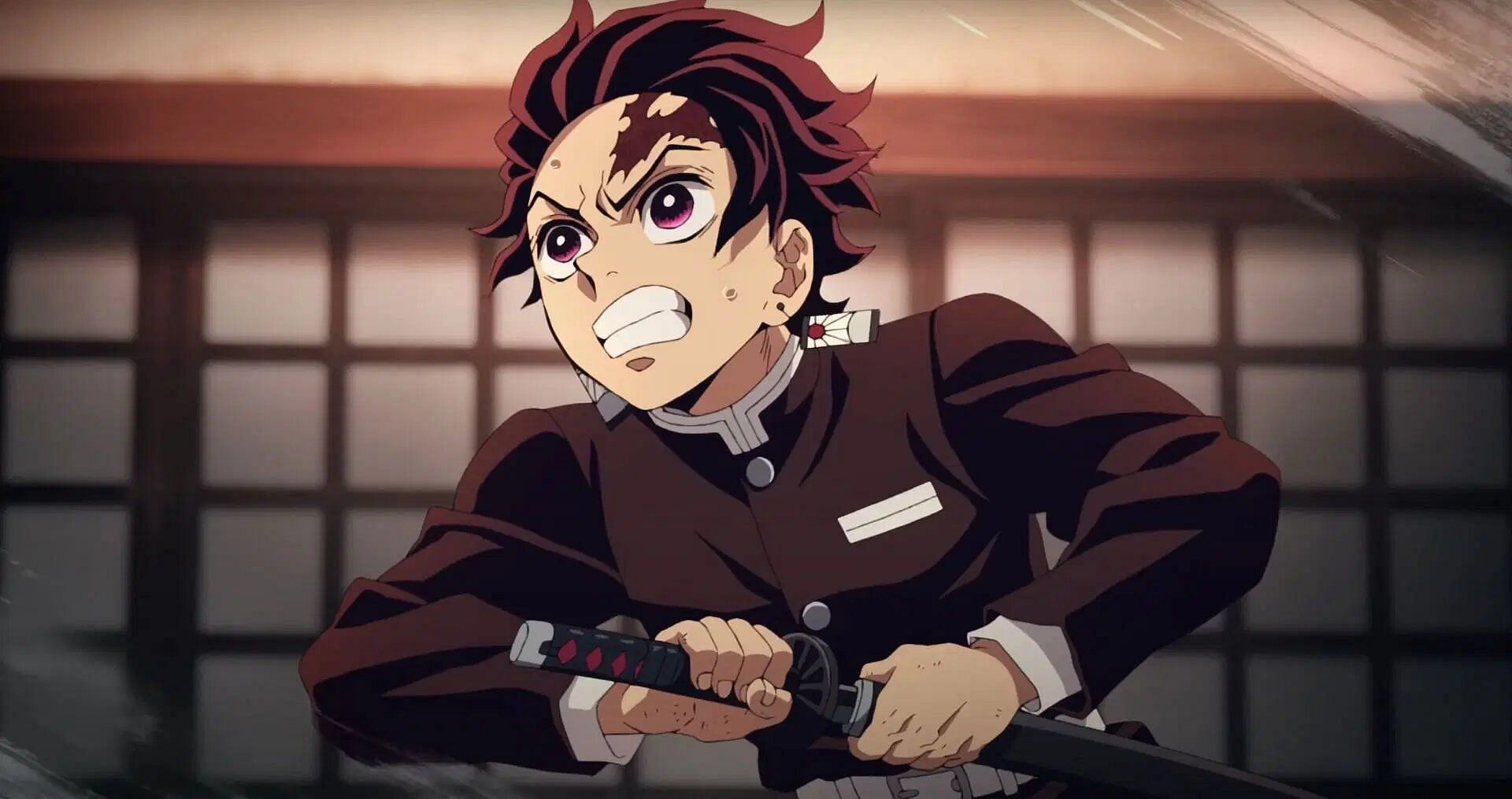 Tanjiro Kamado as seen in the anime (Image via Ufotable).