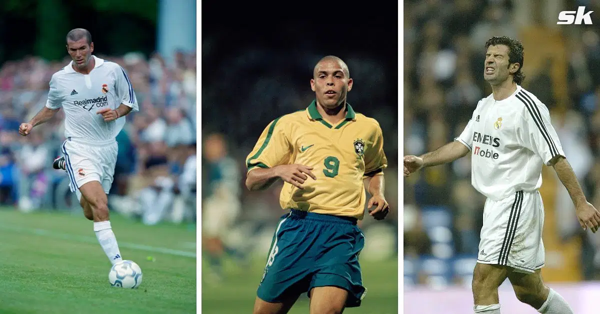 Luis Figo, Ronaldo and Zinedine Zidane