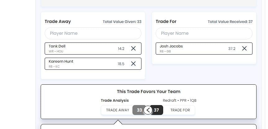 Fantasy Football Trade Analyzer