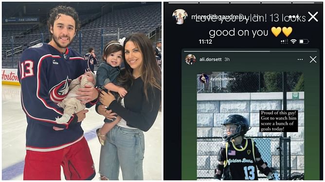 "13 looks good on you": Johnny Gaudreau's wife Meredith reacts to ex-Blue Jacket Derek Dorsett's son Dylan rocking No. 13 jersey in lacrosse game