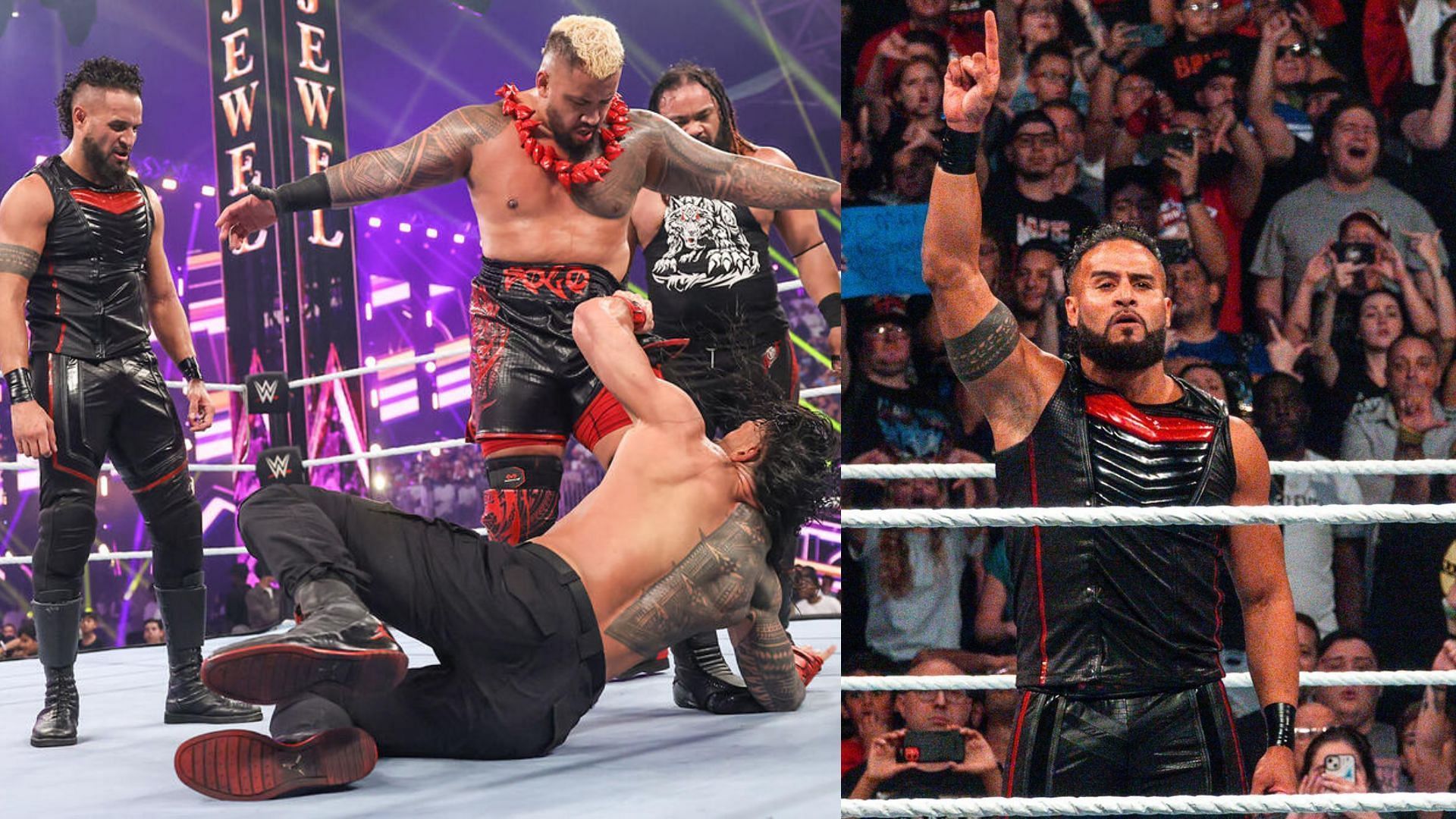 The Bloodline (left), Tama Tonga (right) (Image Credits: WWE.com)