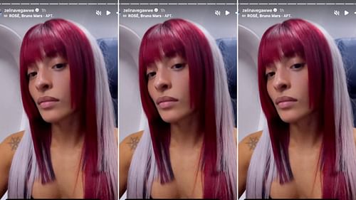 Vega shows off a new look [Image Credits: Screenshot of Vega's Instagram story]