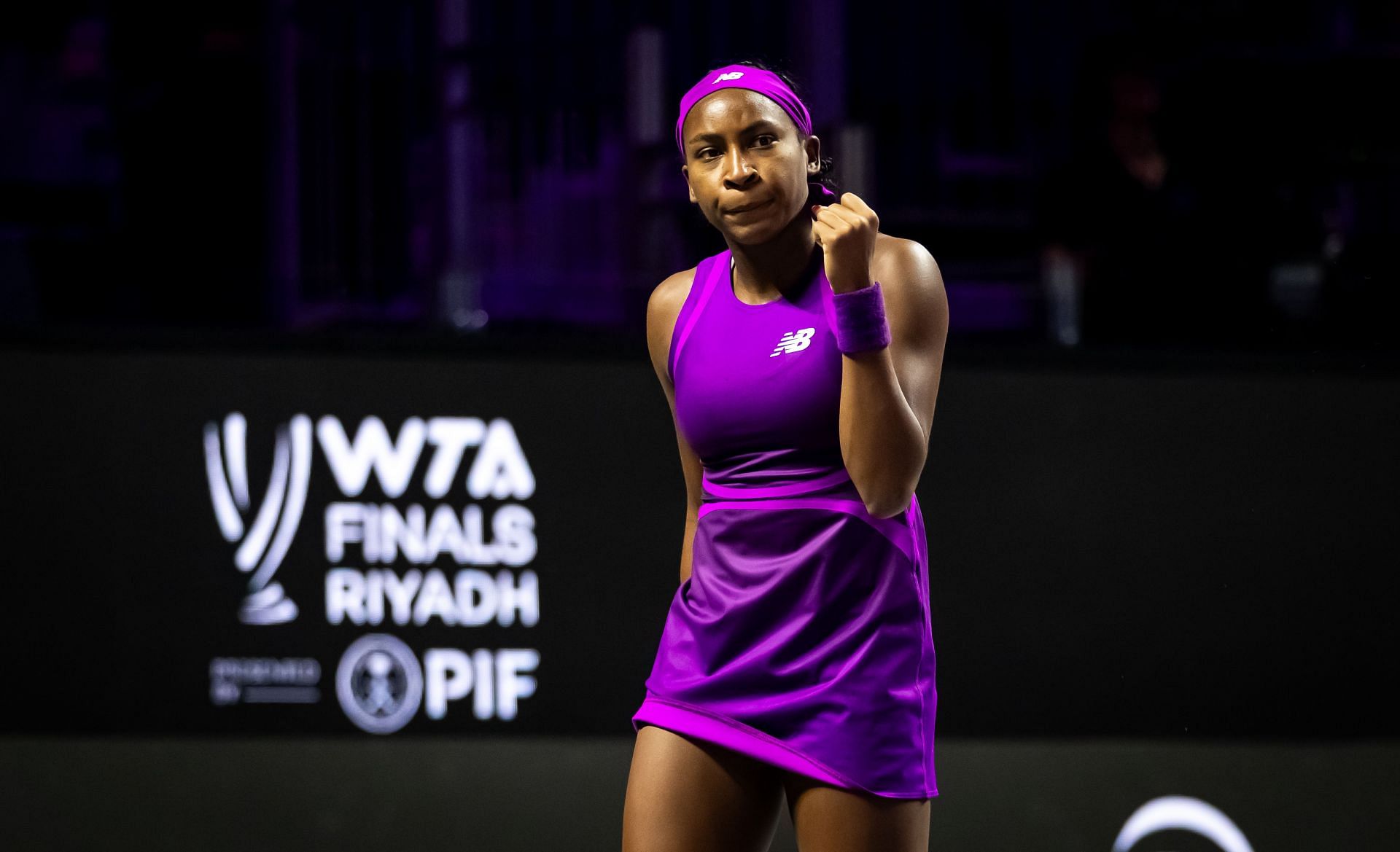 Coco Gauff at the WTA Finals. (Photo: Getty)