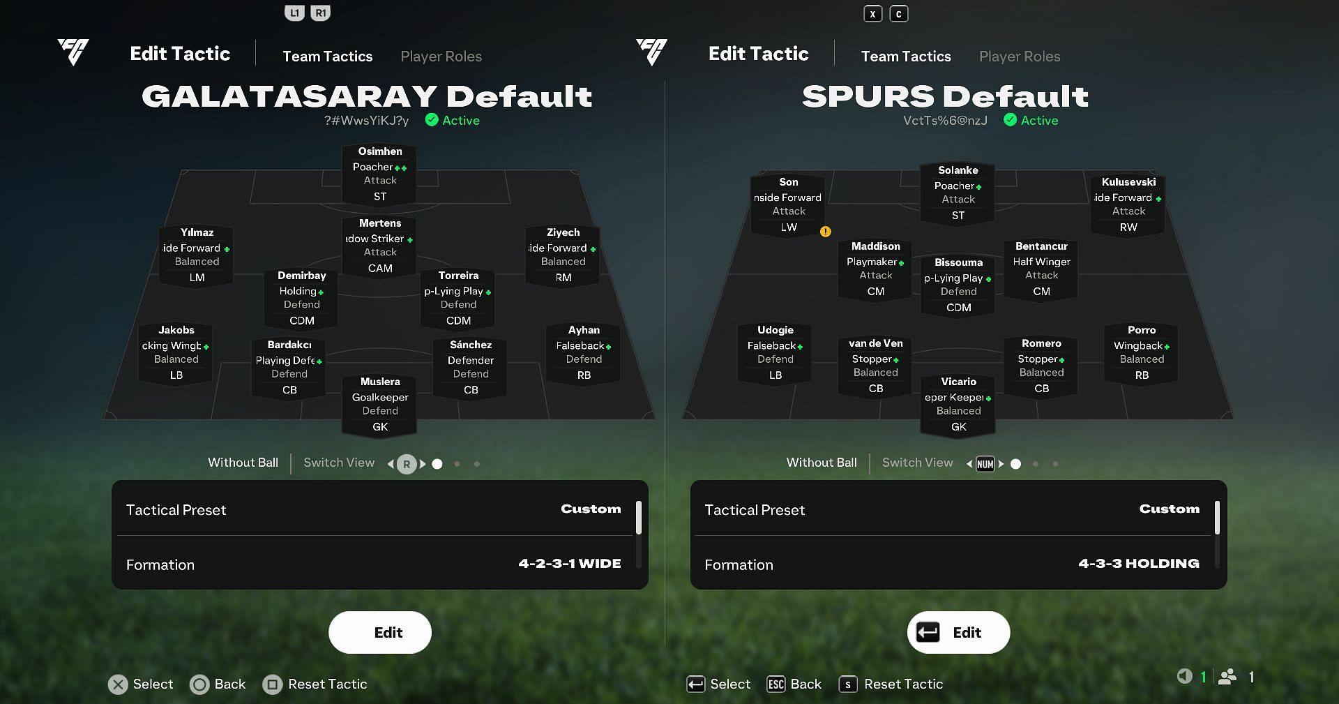 Galatasaray vs Spurs (Image via EA)