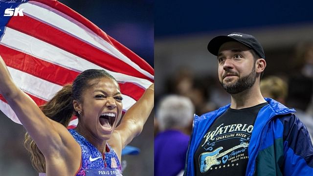 Gabby Thomas and Alexis Ohanian 