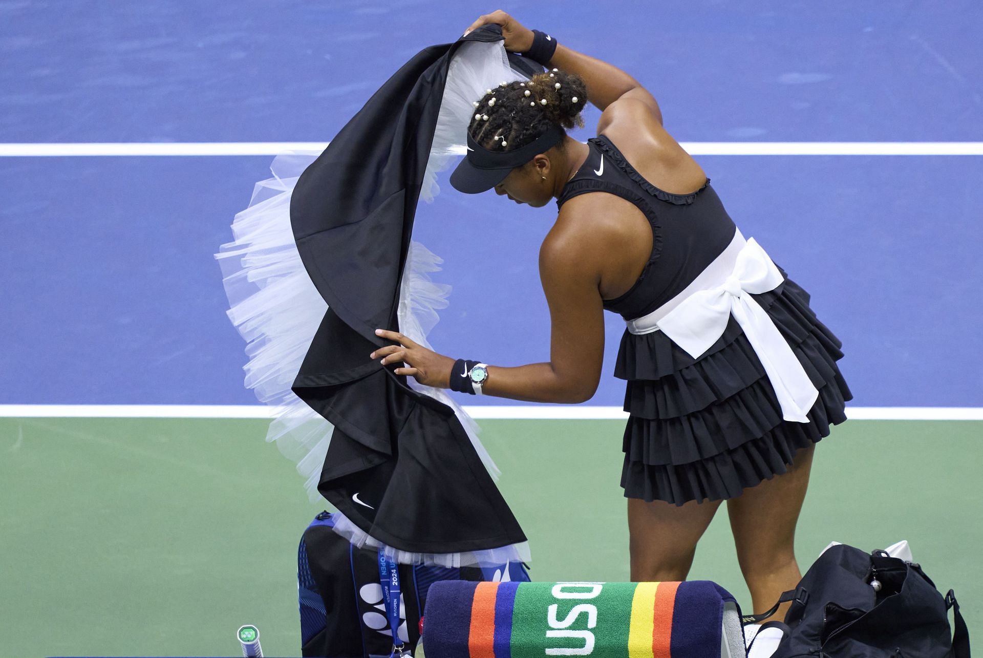 Naomi Osaka at the 2024 US Open - Source: Getty