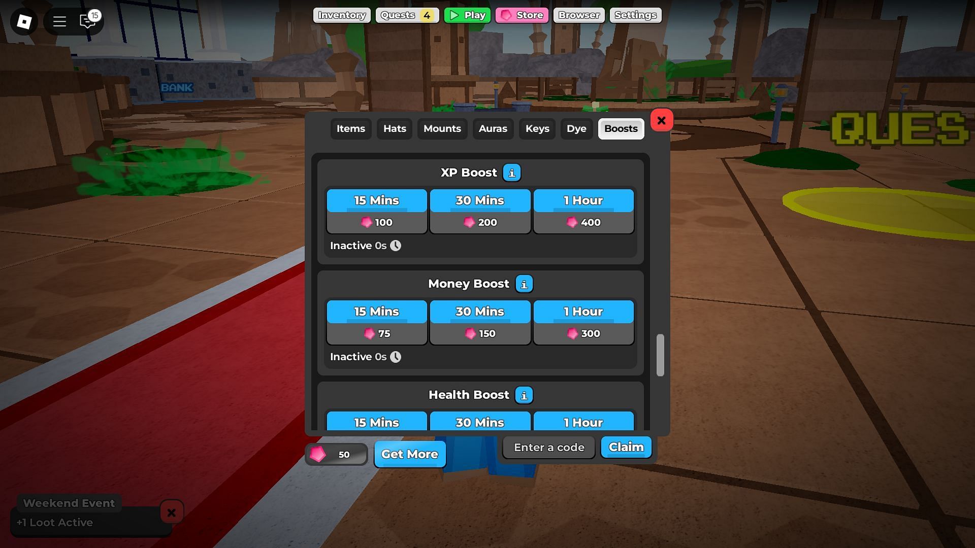 Codebox in Wanderlands Dungeon RPG (Image via Roblox)