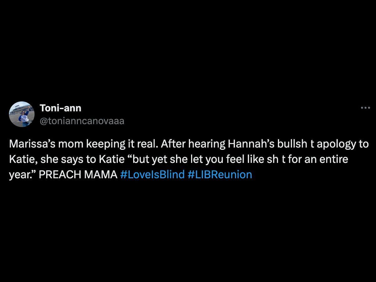 LiB fans react to Marissa&#039;s mother&#039;s comment about Hannah (Image via Instagram/@tonianncanovaaa)