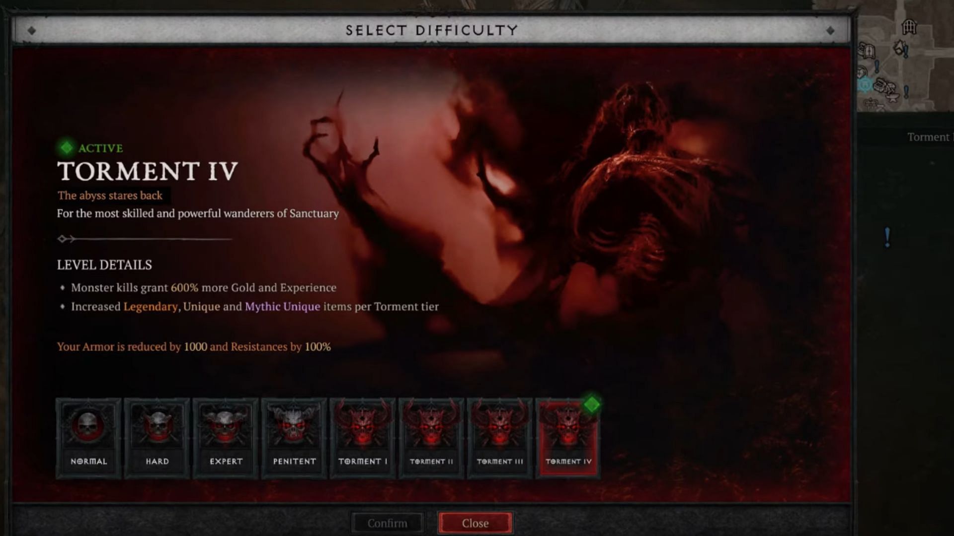 Torment difficulties in Diablo 4 (Image via Blizzard | YouTube/Wrexham News)