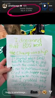 Amelia Vega's IG story